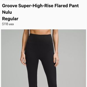 Lululemon Groove SHR Flare pant Nulu